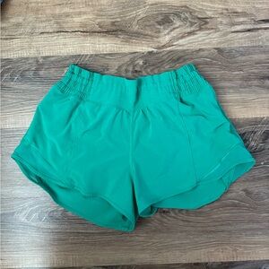 Kelly green Lululemon shorts